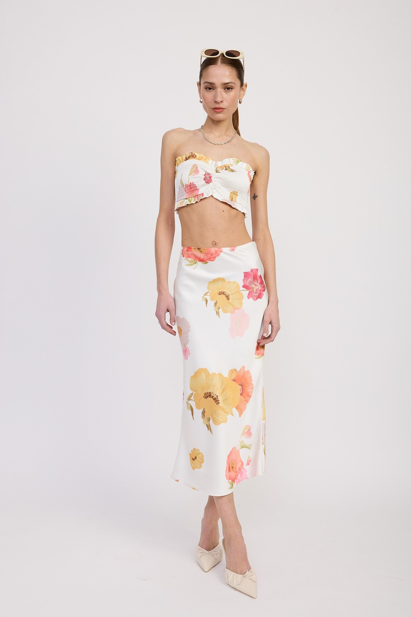 Floral Smocked Tube Top