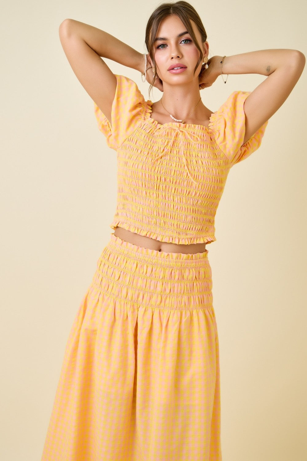 Strawberry Lemonade Gingham Top