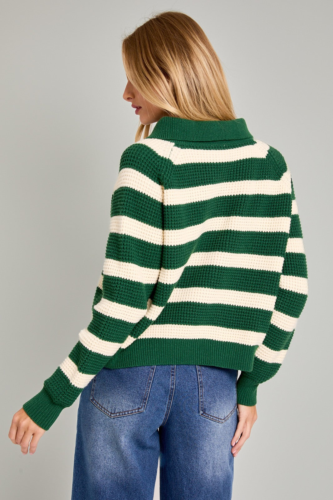 Green Stripe Pullover