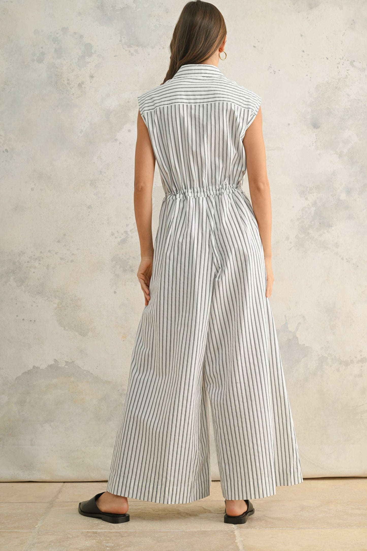 Stripe Button Jumpsuit