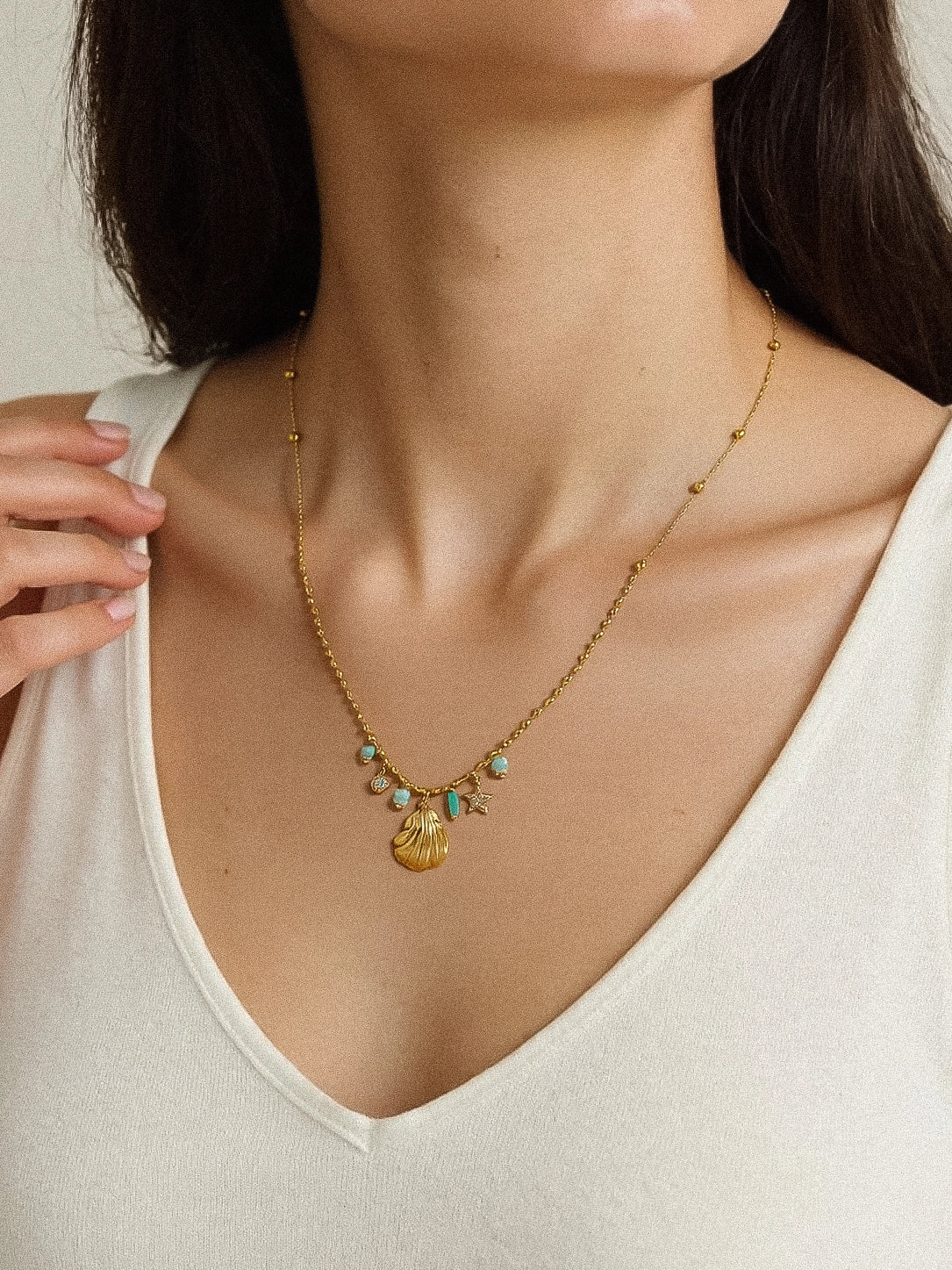 Sumner Shell Charm Necklace