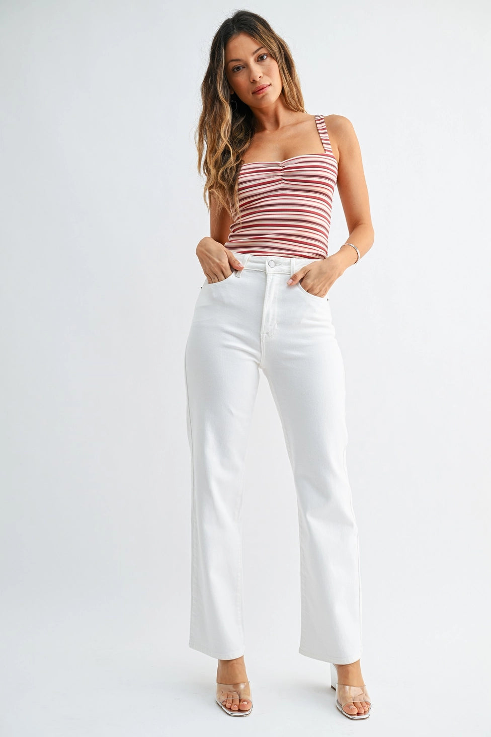 White Relaxed Straight Jean