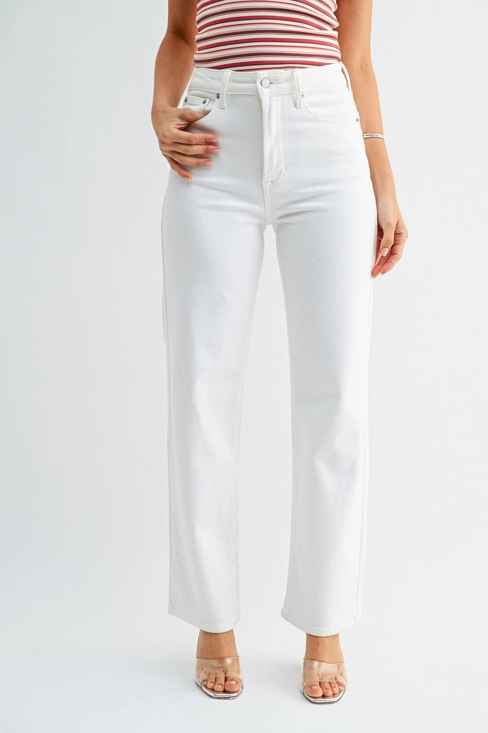 White Relaxed Straight Jean
