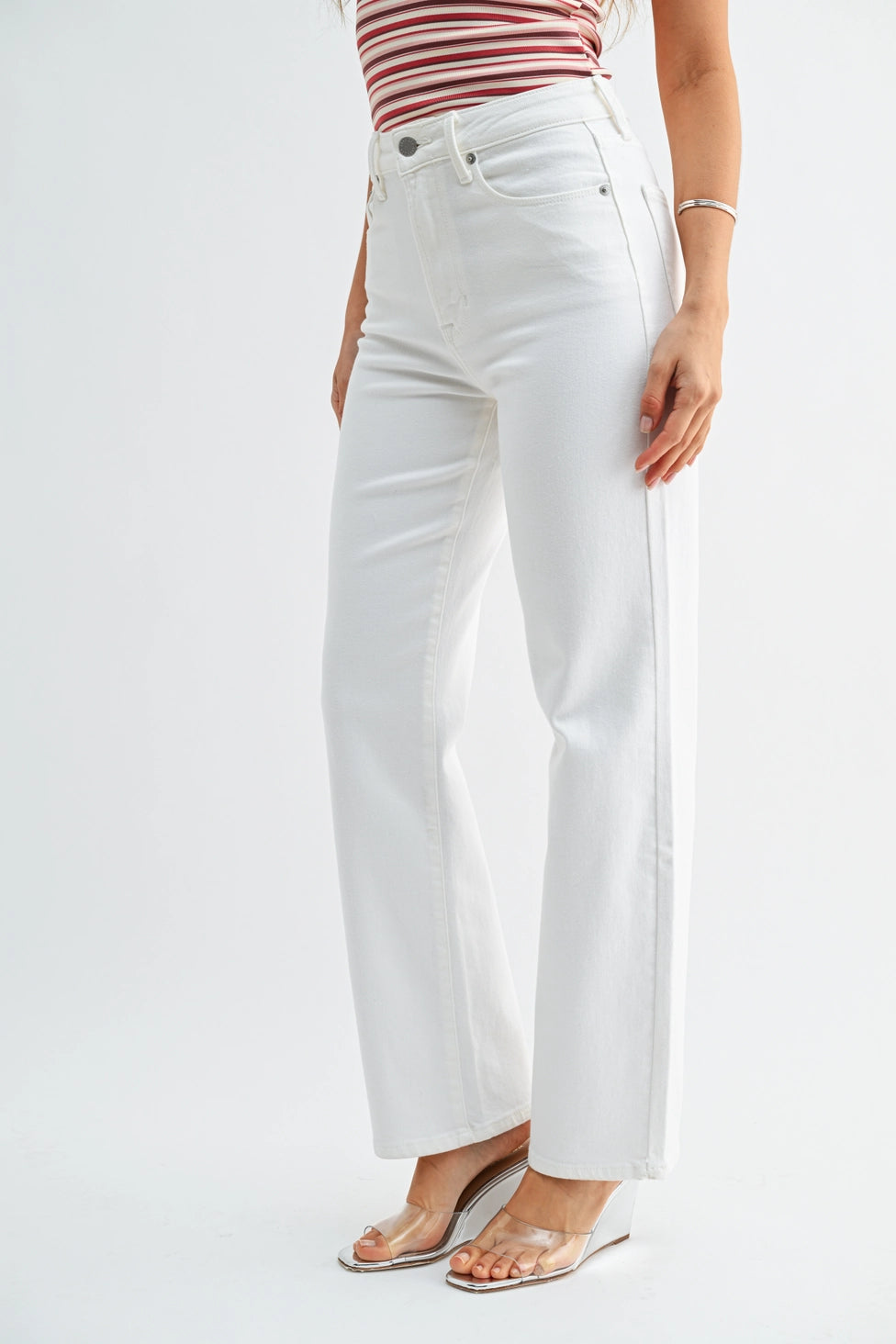 White Relaxed Straight Jean