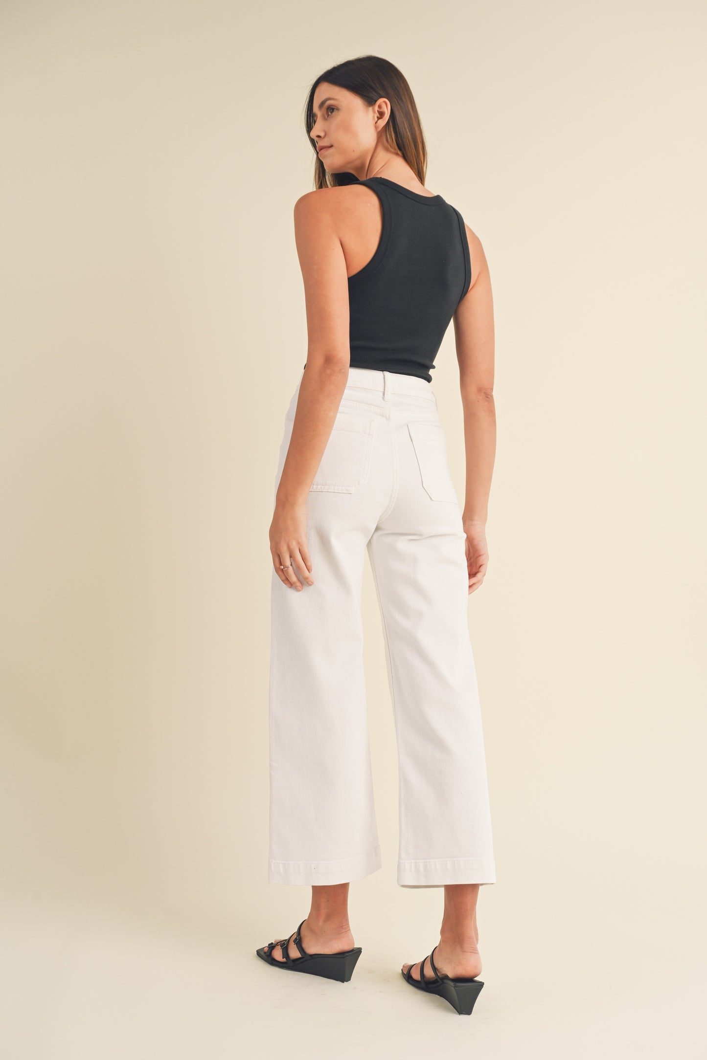 White Denim Utility Pants