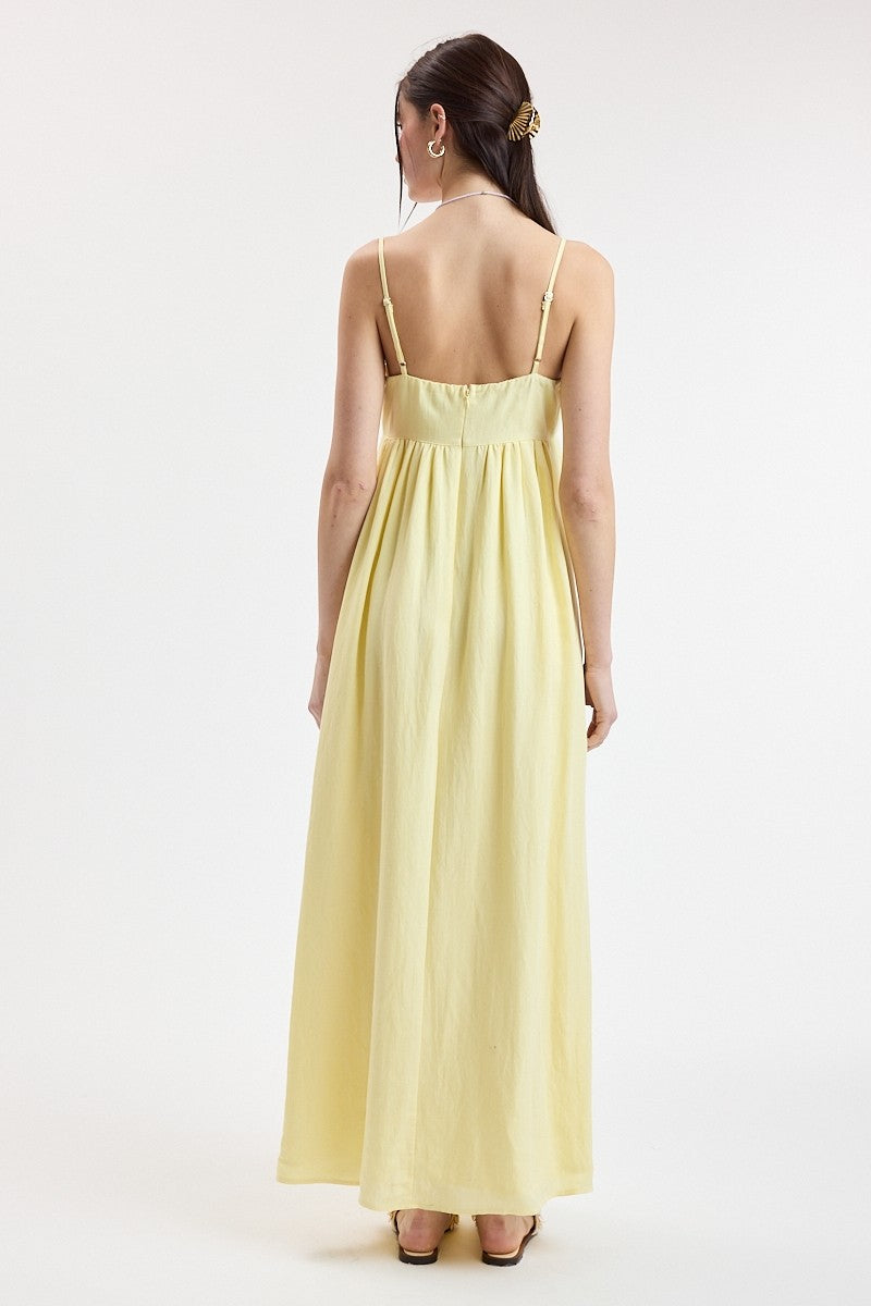 Yellow Sweetheart Maxi Dress