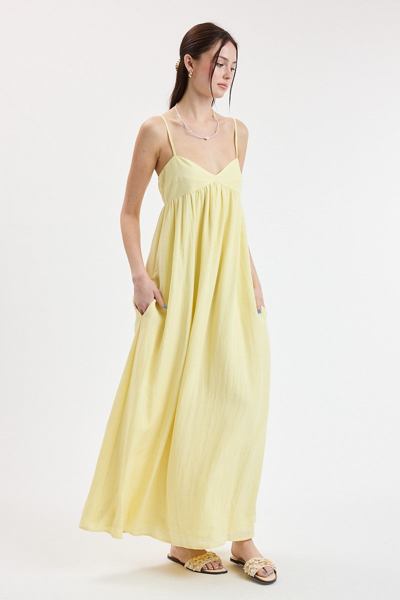 Yellow Sweetheart Maxi Dress