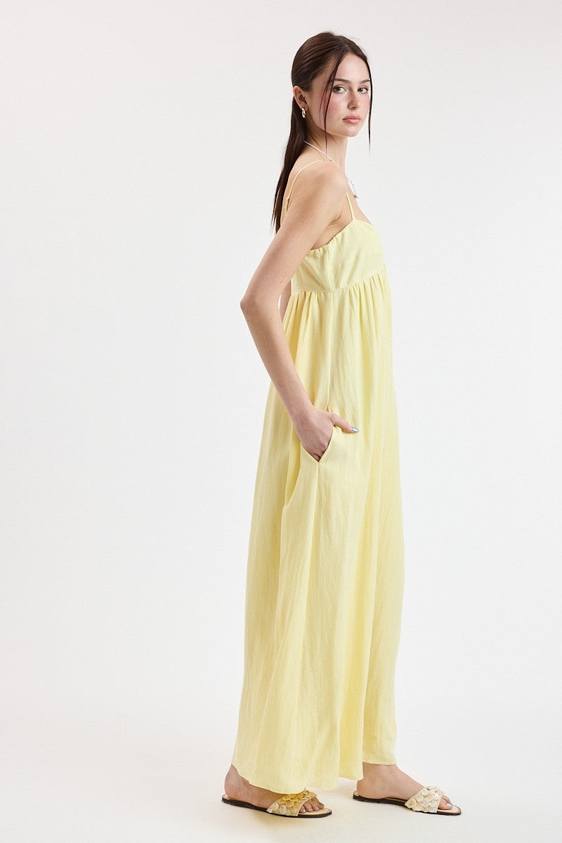 Yellow Sweetheart Maxi Dress