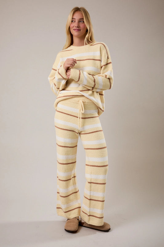 Yellow Stripe Lounge Set