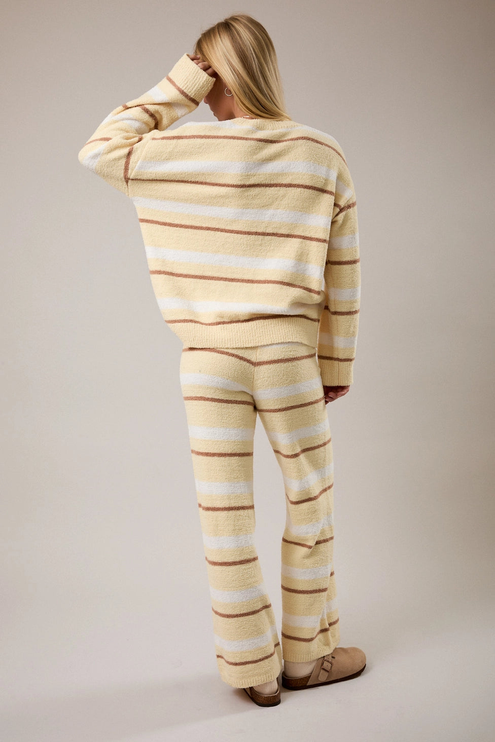 Yellow Stripe Lounge Set