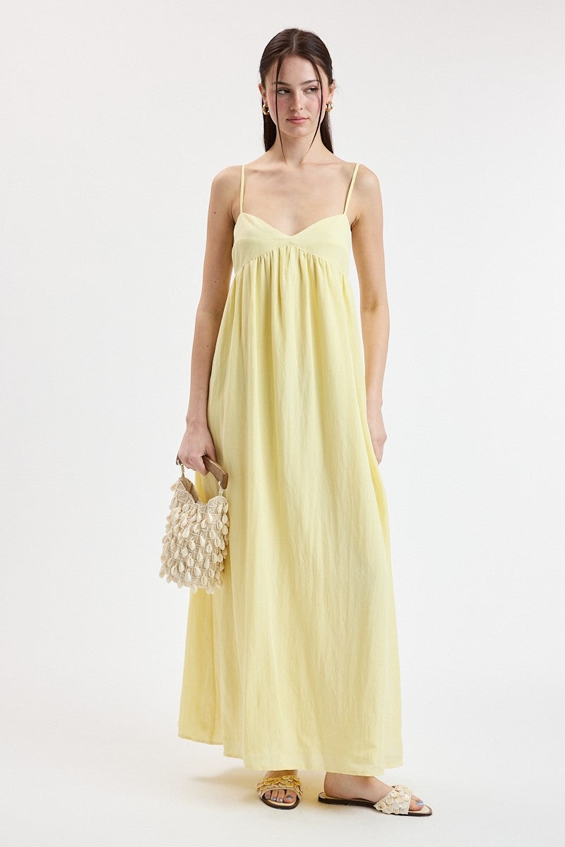 Yellow Sweetheart Maxi Dress
