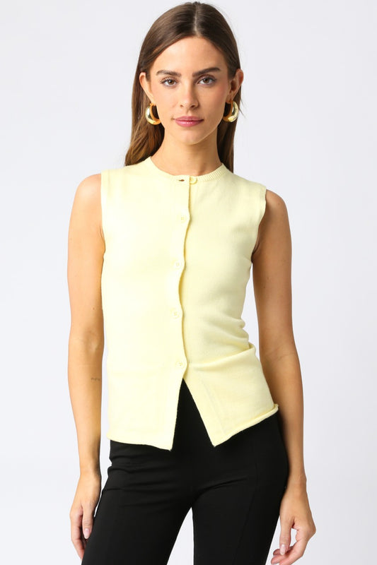 Yellow Sleeveless Vest